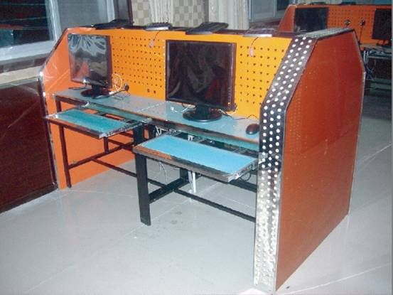 internet cafe designs of computer tables